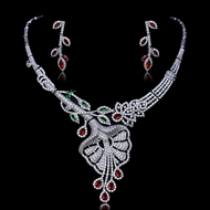 Show details for Pretty Cubic Zirconia Red 2 Piece Jewelry Set Show details for Pretty Cubic Zirconia Red 2 Piece Jewelry Set