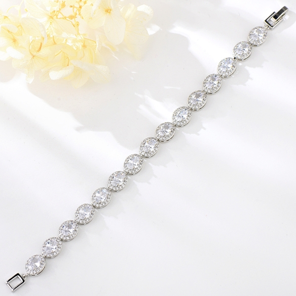 Picture of Filigree Small Cubic Zirconia Fashion Bracelet