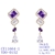 Picture of Hot Selling Purple Big Dangle Earrings from Top Designer