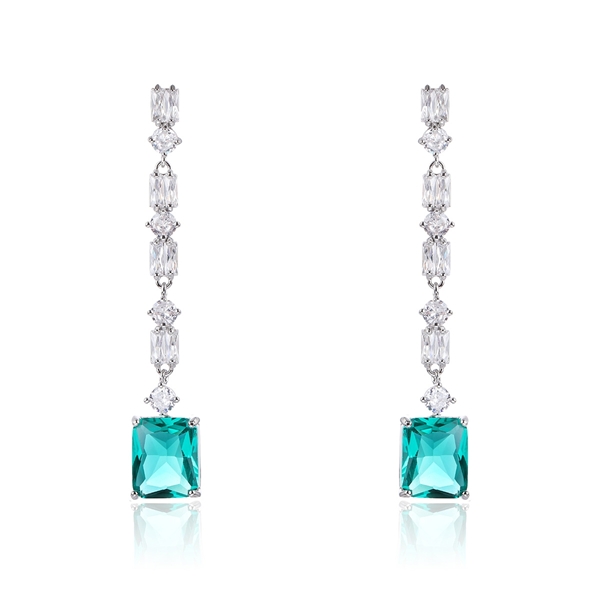 Picture of Nickel Free Platinum Plated Luxury Dangle Earrings with No-Risk Refund