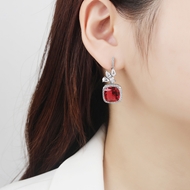 Picture of Fashionable Big Platinum Plated Dangle Earrings