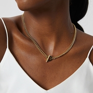 Picture of Funky Small Gold Plated Pendant Necklace