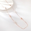 Show details for Unusual Big Rose Gold Plated Long Pendant
