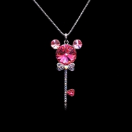 Show details for Small Pink Pendant Necklace of Original Design Show details for Small Pink Pendant Necklace of Original Design