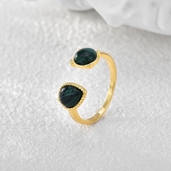 Picture of Eye-Catching Green Gold Plated Adjustable Ring for Ladies