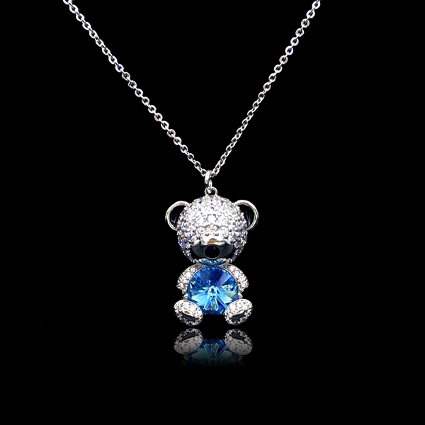 Picture of Designer Platinum Plated Zinc Alloy Pendant Necklace with No-Risk Return