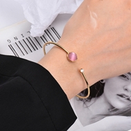 Picture of Nickel Free Gold Plated Delicate Fashion Bangle with No-Risk Refund