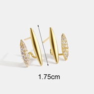 Picture of Trendy Gold Plated Copper or Brass Stud Earrings with No-Risk Refund