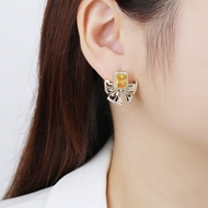 Picture of Luxury Gold Plated Big Stud Earrings with Fast Shipping