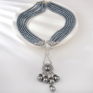 Picture of Low Cost Platinum Plated shell pearl Short Statement Necklace with Price