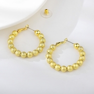 Picture of Fabulous Zinc Alloy Multi-tone Plated Big Hoop Earrings in Bulk