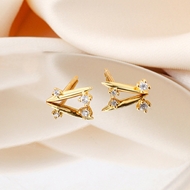 Picture of New Season White Cubic Zirconia Stud Earrings with SGS/ISO Certification