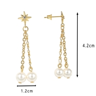 Picture of Most Popular Artificial Pearl White Dangle Earrings