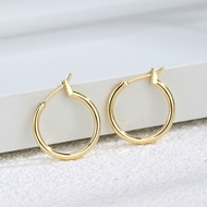 Picture of Wholesale Gold Plated Copper or Brass Hoop Earrings at Great Low Price