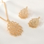 Show details for Designer Champagne Gold Copper or Brass 2 Piece Jewelry Set with No-Risk Return