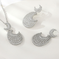 Show details for Fashion Cubic Zirconia Platinum Plated 2 Piece Jewelry Set Show details for Fashion Cubic Zirconia Platinum Plated 2 Piece Jewelry Set