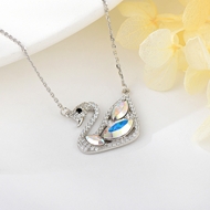 Show details for swan Platinum Plated Pendant Necklace with Worldwide Shipping Show details for swan Platinum Plated Pendant Necklace with Worldwide Shipping