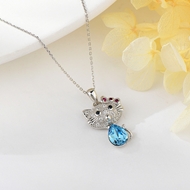Show details for Shop Platinum Plated Cat Pendant Necklace with Wow Elements Show details for Shop Platinum Plated Cat Pendant Necklace with Wow Elements