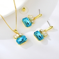 Picture of Zinc Alloy Artificial Crystal 2 Piece Jewelry Set with Unbeatable Quality