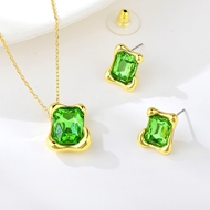 Picture of Best Artificial Crystal Zinc Alloy 3 Piece Jewelry Set