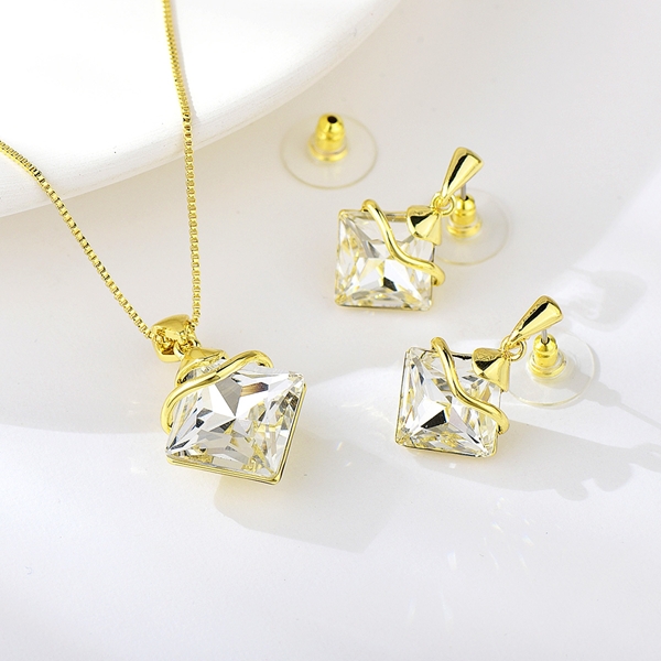 Picture of Zinc Alloy Gold Plated 3 Piece Jewelry Set with Full Guarantee