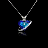 Show details for Fashionable Love & Heart Blue Pendant Necklace Show details for Fashionable Love & Heart Blue Pendant Necklace
