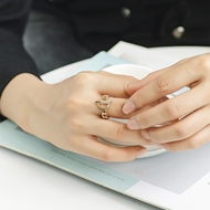 Picture of Delicate Copper or Brass Adjustable Ring with Easy Return