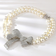 Show details for Low Cost Platinum Plated Copper or Brass Short Statement Necklace with Low Cost Show details for Low Cost Platinum Plated Copper or Brass Short Statement Necklace with Low Cost
