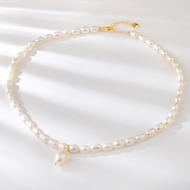 Show details for Small fresh water pearl Short Statement Necklace with Fast Delivery Show details for Small fresh water pearl Short Statement Necklace with Fast Delivery