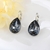 Picture of Most Popular Swarovski Element Black Hoop Earrings