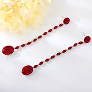 Show details for Charming Red Swarovski Element Hoop Earrings As a Gift Show details for Charming Red Swarovski Element Hoop Earrings As a Gift