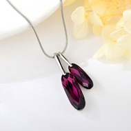 Show details for Wholesale Platinum Plated Purple Pendant Necklace with No-Risk Return Show details for Wholesale Platinum Plated Purple Pendant Necklace with No-Risk Return