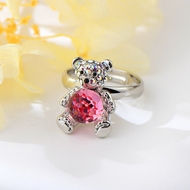 Show details for Wholesale Platinum Plated Pink Adjustable Ring with No-Risk Return Show details for Wholesale Platinum Plated Pink Adjustable Ring with No-Risk Return