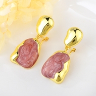 Picture of Gold Plated Medium Dangle Earrings from Certified Factory