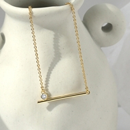 Picture of Delicate Cubic Zirconia Short Chain Necklace with 3~7 Day Delivery