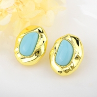 Picture of Shop Gold Plated Blue Stud Earrings with Wow Elements