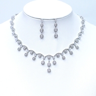 Show details for Charming White Cubic Zirconia 2 Piece Jewelry Set As a Gift Show details for Charming White Cubic Zirconia 2 Piece Jewelry Set As a Gift