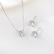 Show details for Fashionable Small Platinum Plated 2 Piece Jewelry Set Show details for Fashionable Small Platinum Plated 2 Piece Jewelry Set