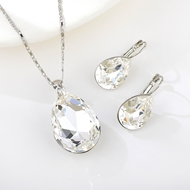 Show details for Wholesale Platinum Plated Swarovski Element 2 Piece Jewelry Set with No-Risk Return Show details for Wholesale Platinum Plated Swarovski Element 2 Piece Jewelry Set with No-Risk Return
