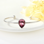 Picture of Great Swarovski Element Platinum Plated Fashion Bangle