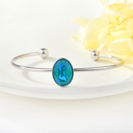 Show details for Attractive Green Swarovski Element Cuff Bangle For Your Occasions Show details for Attractive Green Swarovski Element Cuff Bangle For Your Occasions