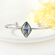 Show details for Delicate Swarovski Element Gold Plated Cuff Bangle Show details for Delicate Swarovski Element Gold Plated Cuff Bangle