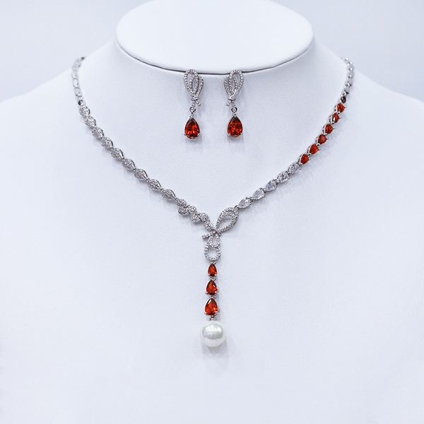 Picture of Famous Medium Cubic Zirconia 2 Piece Jewelry Set