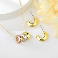Show details for Gold Plated Zinc Alloy 2 Piece Jewelry Set with Low Cost