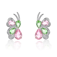 Picture of Fast Selling Pink Cubic Zirconia Dangle Earrings from Editor Picks