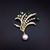 Picture of Good Cubic Zirconia Green Brooche