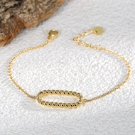 Picture of Impressive Gold Plated Small Fashion Bracelet with Low MOQ