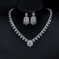 Show details for Reasonably Priced Platinum Plated Cubic Zirconia 2 Piece Jewelry Set from Reliable Manufacturer Show details for Reasonably Priced Platinum Plated Cubic Zirconia 2 Piece Jewelry Set from Reliable Manufacturer