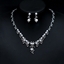Show details for Cubic Zirconia Platinum Plated 2 Piece Jewelry Set with Price