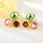 Show details for Attractive Colorful Gold Plated Big Stud Earrings For Your Occasions